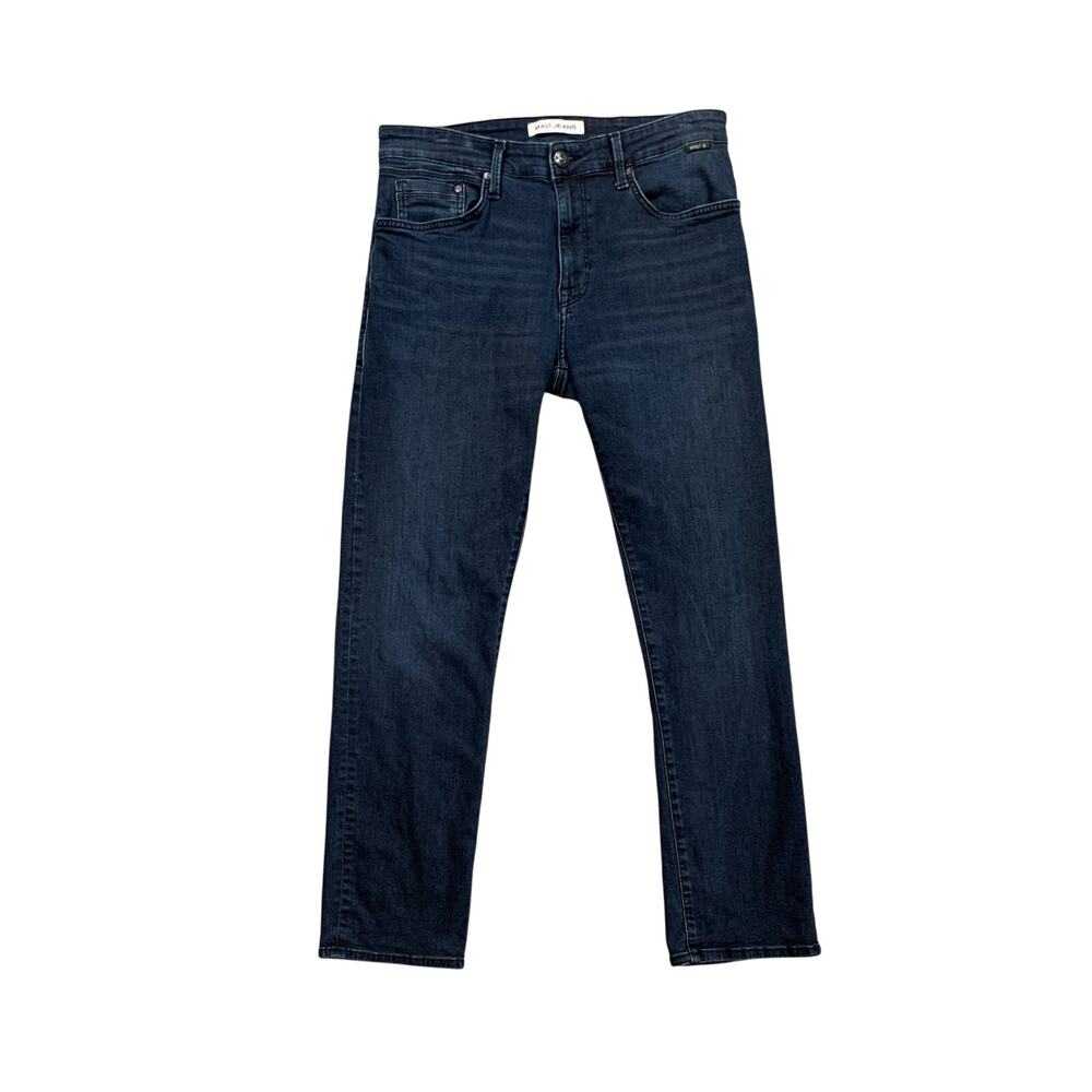 Mavi Jeans Mens 32 Blue Zach Straight Leg Stretch Mid Rise Pockets Dark Wash